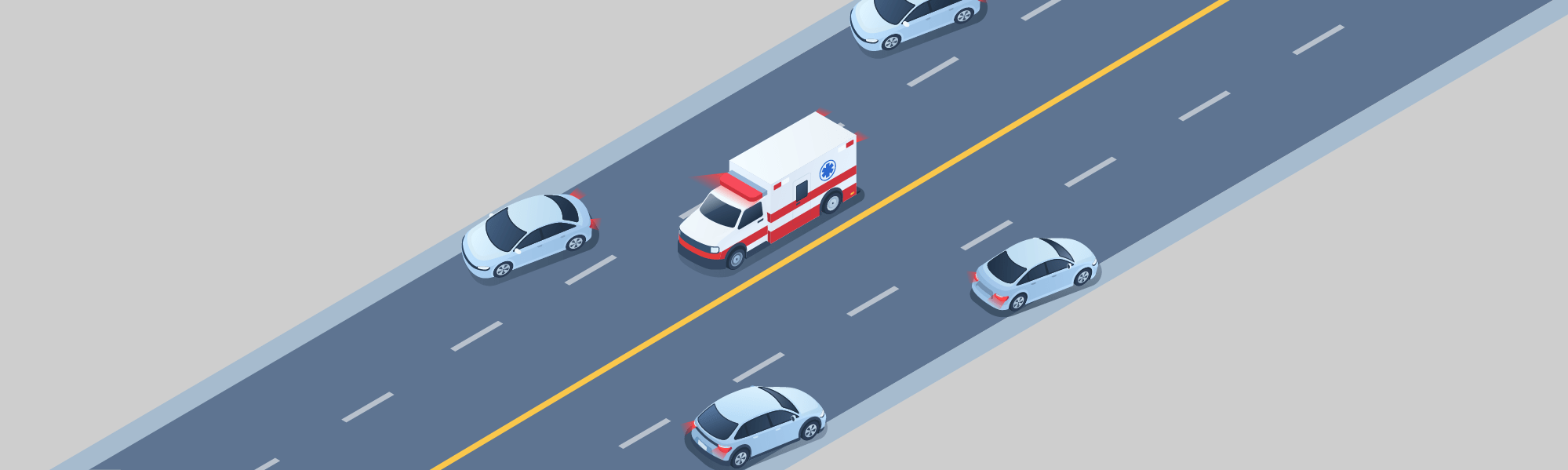 Emergency & Challenging Situations - What is the safe way to give space to an emergency vehicle on a two-way roadway?